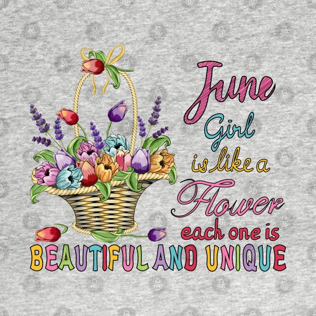 June Girl - Flower Basket by Designoholic